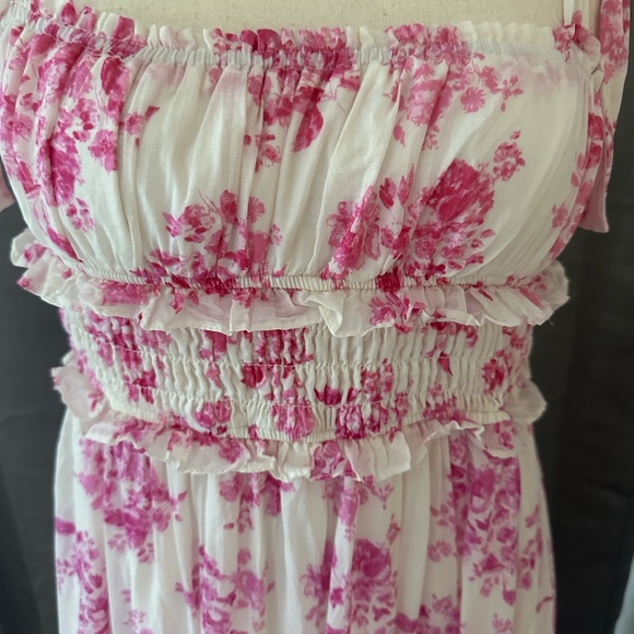Aqua Pink and White Floral Dress - NWOT - Picture 2 of 10